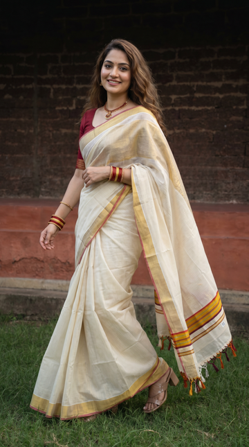 Cotton Kerala Saree | GS356