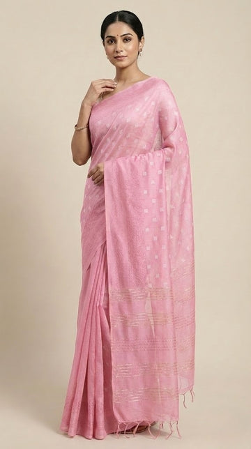 Semi Tussar Saree | ZH200