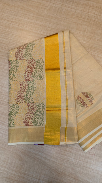 Tissue Kerala Saree | GS465