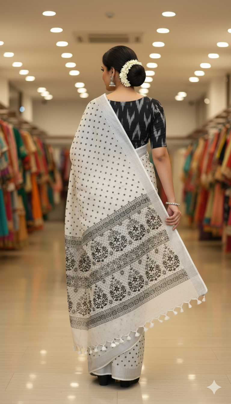 Linen saree| MT910
