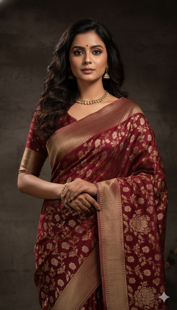 Chinnon Crape Saree | AG220