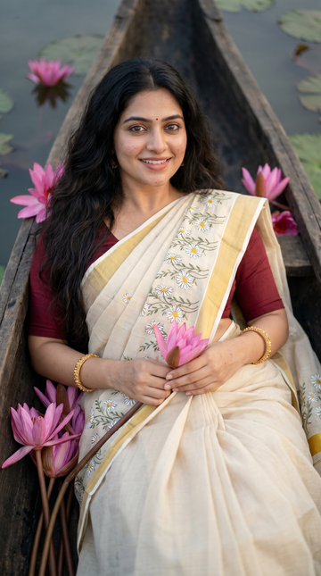 Tissue Kerala Saree | GS256