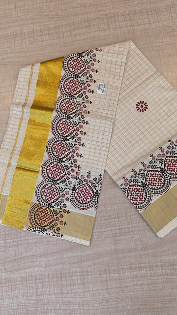 Cotton Kerala Saree | GS552