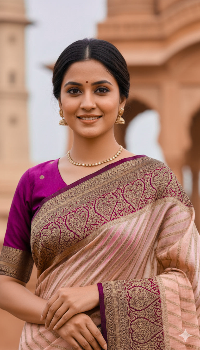 Crape Banarasi Saree | AG115