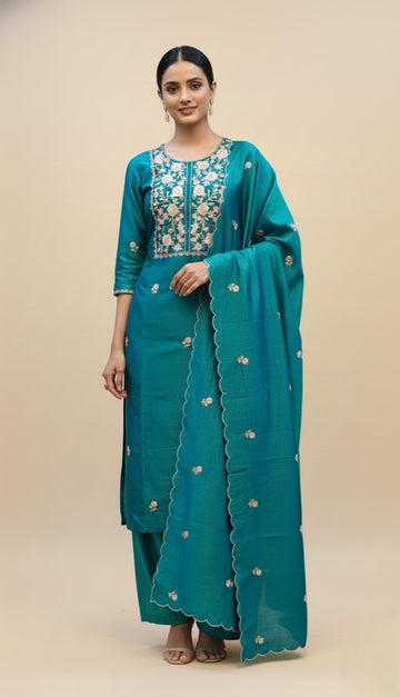 Semi Silk Salwar| P8039