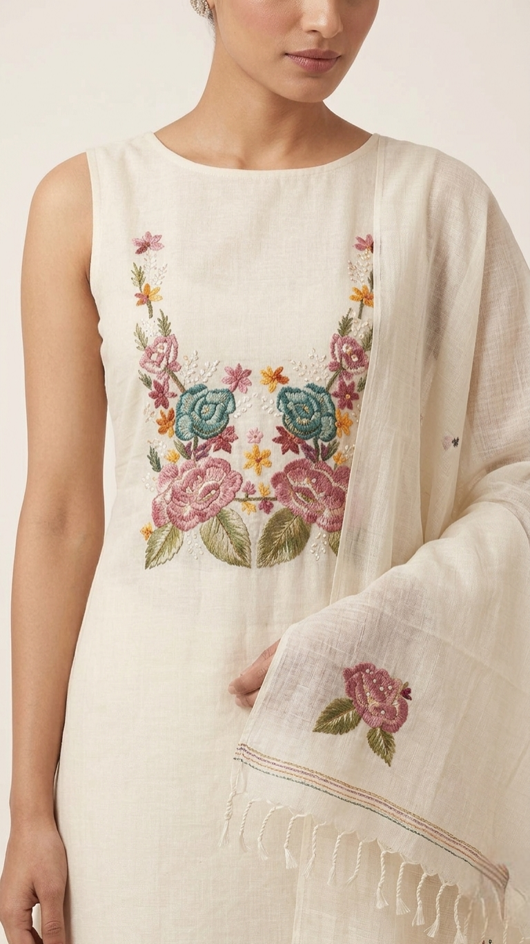 Mul Chanderi Salwar | PF335