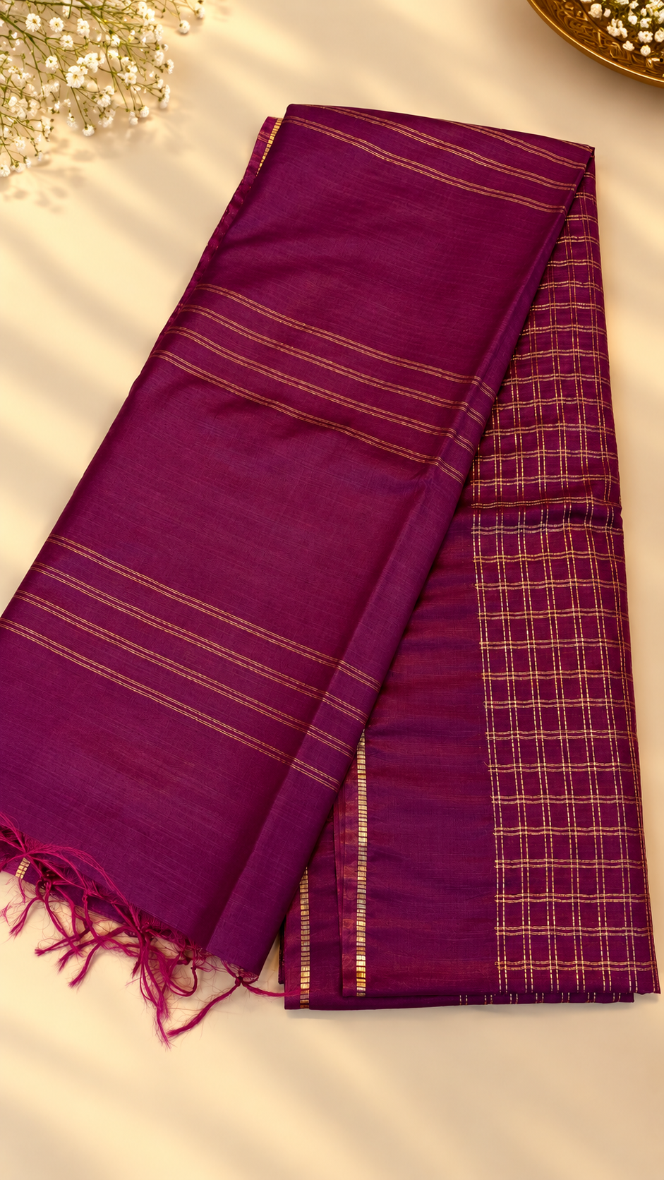 Bhagalpur Tusser Silk  Saree | ZA101