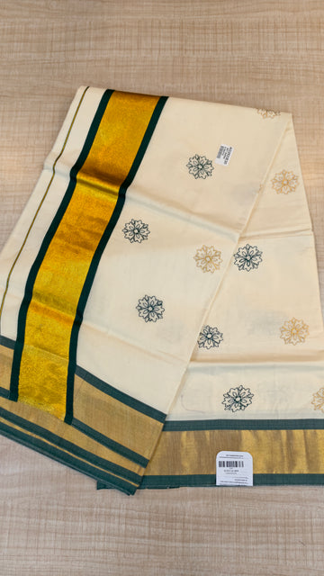 Cotton Kerala saree|GS925