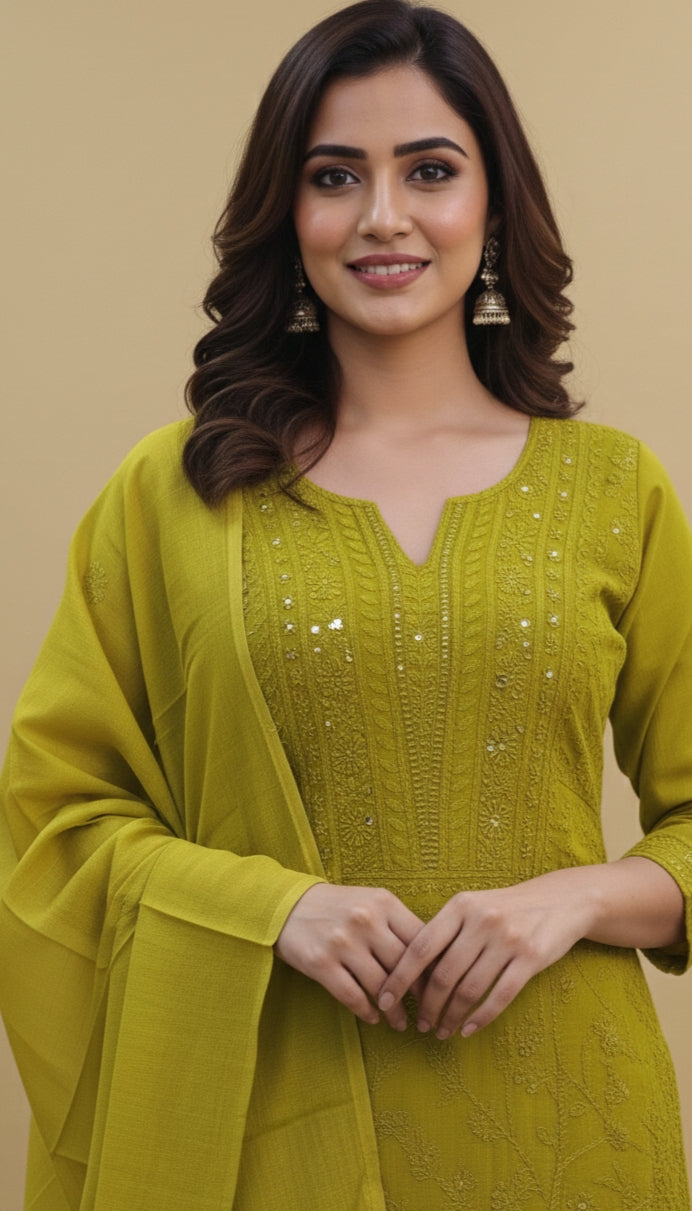 Pure chikenkari Salwar| P1162