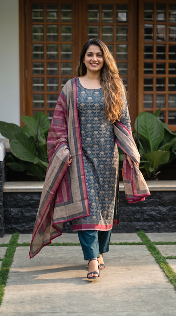 Semi Chanderi Salwar | PA432